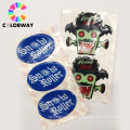 Custom Decorated Puffy Foam Drop Glue Dome polyurethane Resin label epoxy sticker